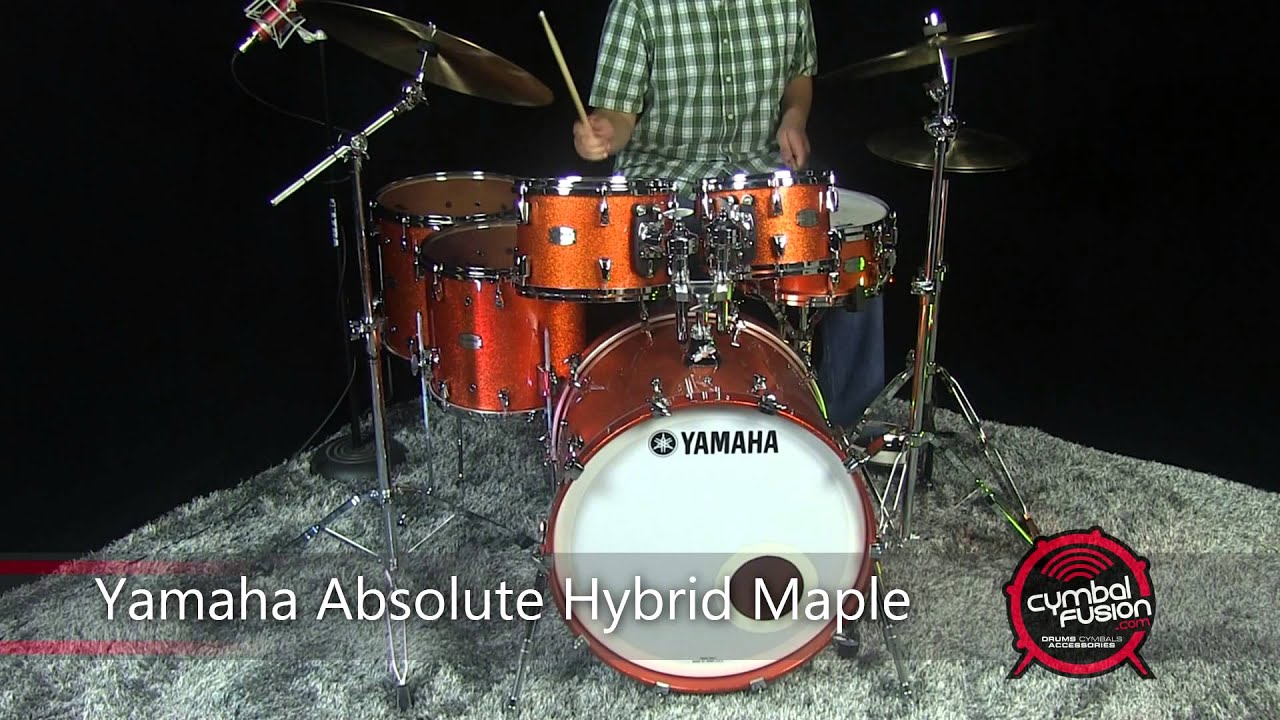 Yamaha Absolute Hybrid Maple Drum Kit - Orange Sparkle
