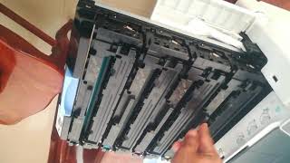 How to Replace Printer's Toner HP Color Laserjet Pro MFP M181fw - YouTube