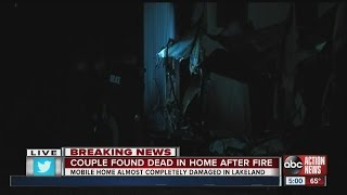 2 bodies, dog found dead after mobile home fire in Lakeland