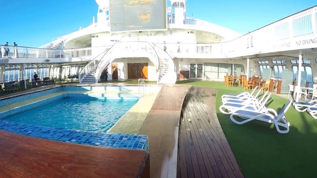 P&O Pacific Jewel walk around the ship with Go Pro camera,Dec 2016