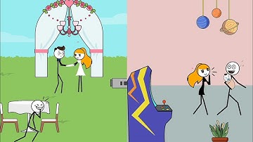 Thief Cut - Funny StickmanPuzzle Game - Levels 1 -100 -Gameplay Walkthrough(Getting Married With GF)