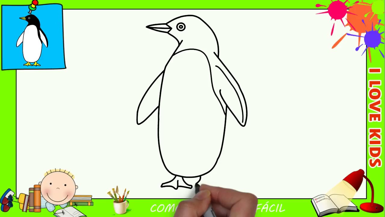 Como Desenhar Uma Ilustração Vetorial Pinguim Natal Desenhe Pinguim Passo  vetor(es) de stock de ©NutkinsJ 430509852