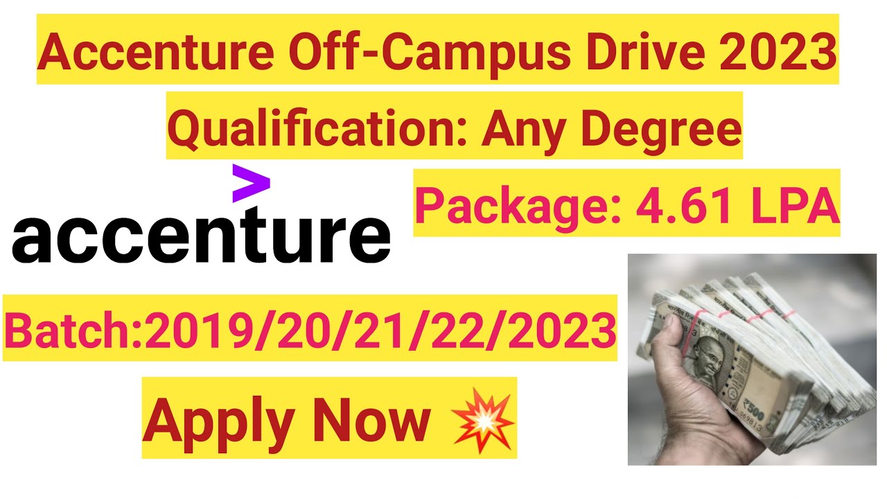 Accenture Off Campus Drive 2023 | For 2019,2020,2021,2022 & 2023 Batch ...