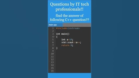 C++ MCQ 7: program on post increment operator  #coding  #cpp #shorts