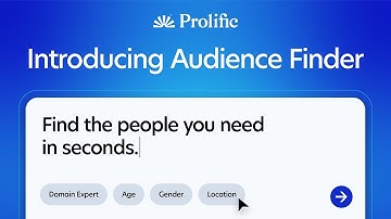 Introducing Audience Finder: Find Research Participants Instantly with Smart Search | Prolific