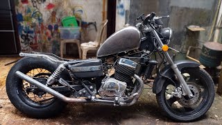 modifikasi Benelli PE 250 . custom BOBBER !