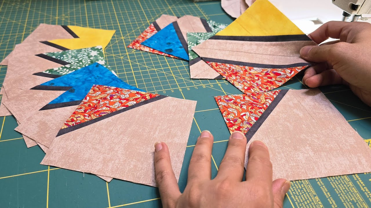 Patcwork tutorial: Free pattern quilt idea you can sew with your scrap fabrics 🥰