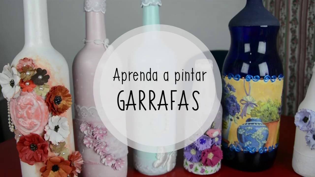 Como pintar garrafas