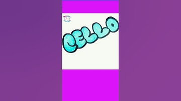 #shorts/HOW TO DRAW"cello" IN BUBBLE LETTERS #bubbleart