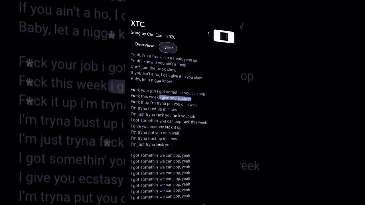 Xtc song by che ecru 2020