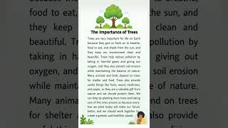 The Importance Of Trees - English Fluency #learnenglish #english #stories