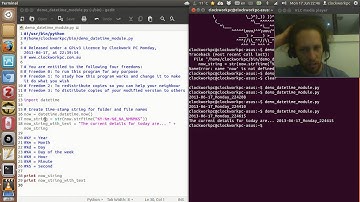 Using the datetime module in Python to create time-stamped files and folders