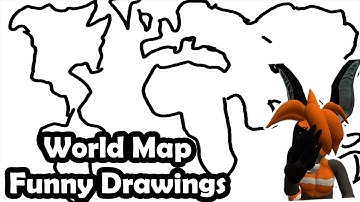 Your Submitted Drawings #1 WORLD MAP (What the this world)