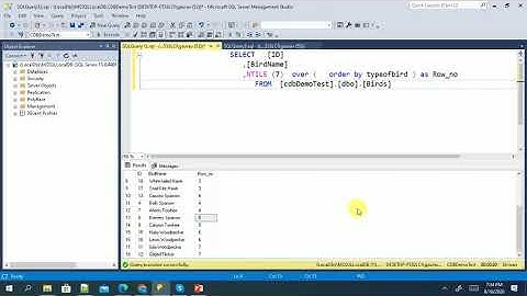 SQL Server NTILE() function