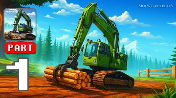 Mega Harvester - Gameplay Walkthrough Part 1 - Operate the Mega Wood Machine (iOS, Android)