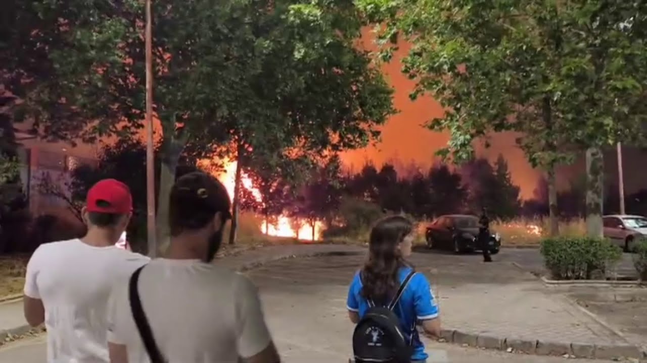 Impactante: Así se vio el incendio de Tres Cantos desde las terrazas de los vecinos