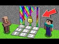 Minecraft NOOB vs PRO: HOW NOOB OPENED SUPER SECRET LOCKED RAINBOW TUNNEL Challenge 100% trolling