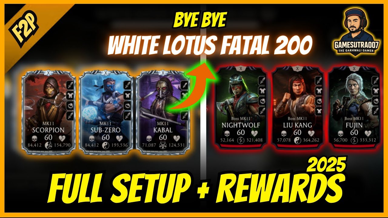 White Lotus Fatal 200 FULL Gameplay + Talent Tree & Equipment Showcase | MK Mobile