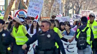 Raw Video: Thousands Rally at Women's Marches in San Francisco, Oakland