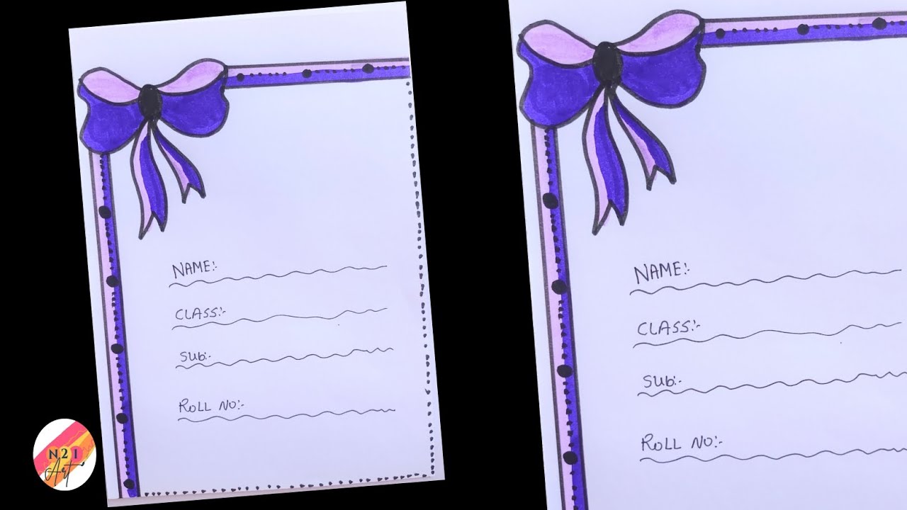 Project work designs | Project design | Ribbon 🎀 Border Design ...