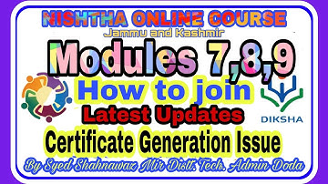 #LatestUpdates_Of_Nishtha_on_Diksha. How to join Modules 7, 8 and 9 on Diksha App Latest Update.