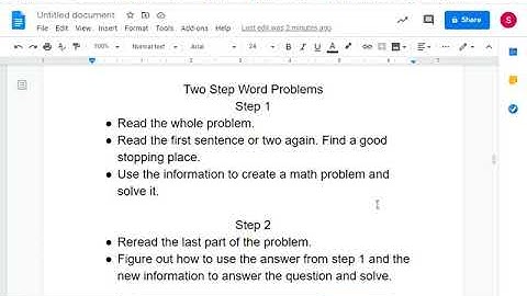 Two Step Word Problems (2nd Grade Go Math 5.11)