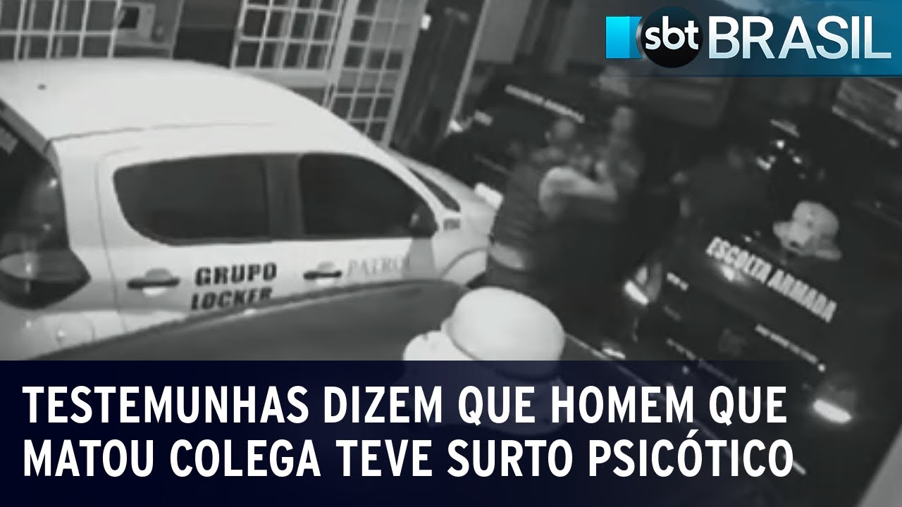 Vigilante mata colega de trabalho a tiros dentro de empresa | SBT Brasil (25/08/23)