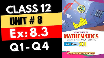 Class 12  Exercise 8.3 (Q1 to Q4) Chapter#8 || CIRCLE | XII-Math New Book