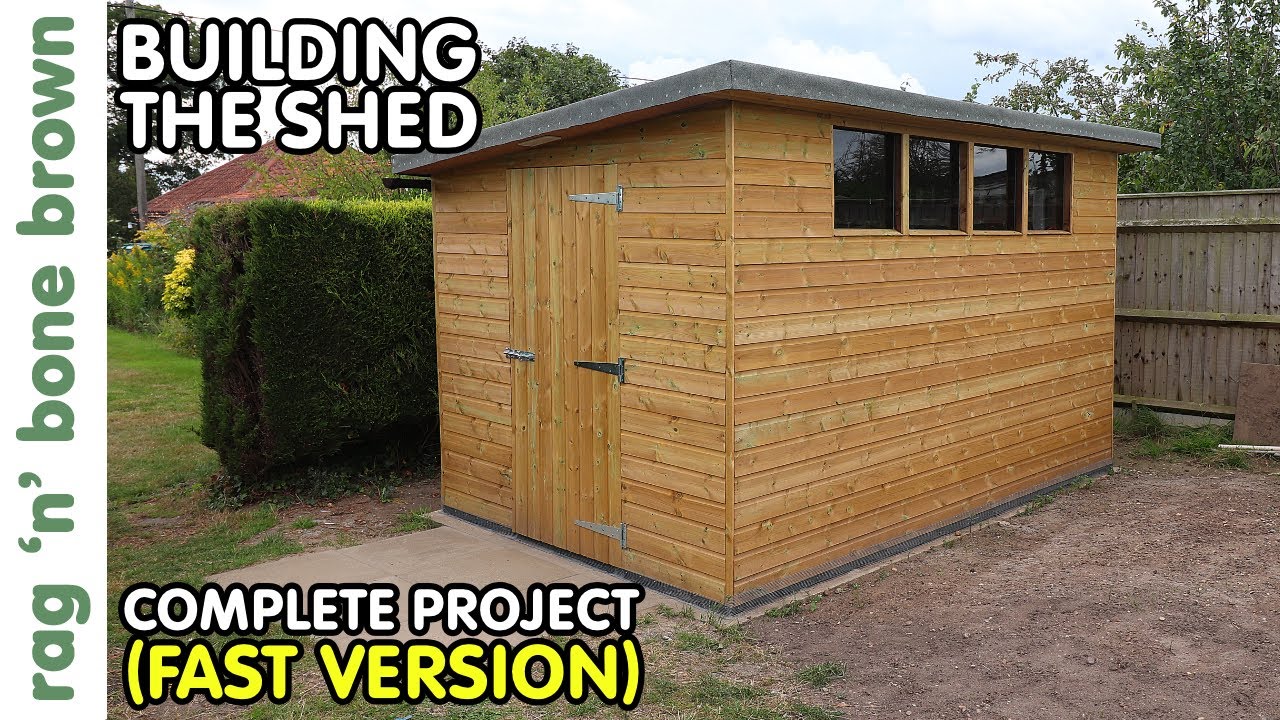 DIY Building A Shed From Scratch - Complete Project (Fast Version) - YouTube