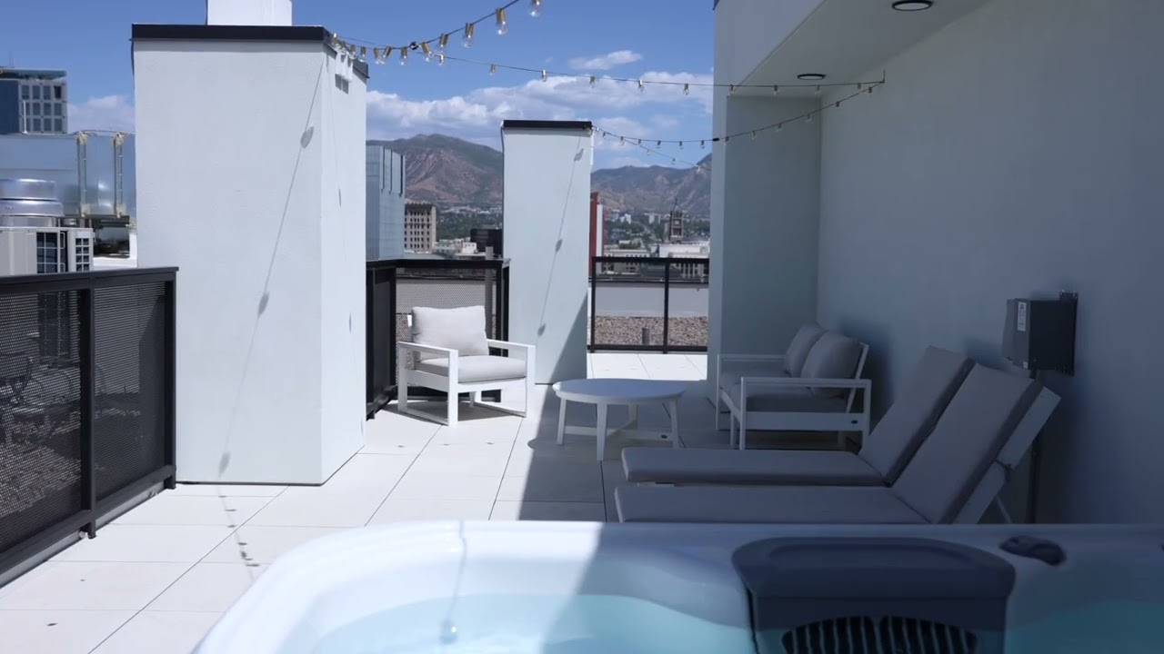 Placemakr Salt Lake City at Brix | Penthouse with Private Balcony, Hot Tub, & Mountain Views