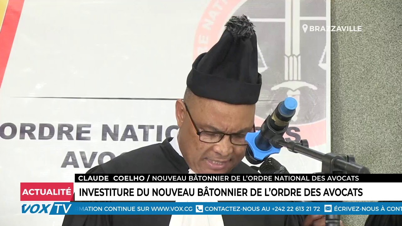 Investiture du nouveau bâtonnier de l'Ordre des avocats