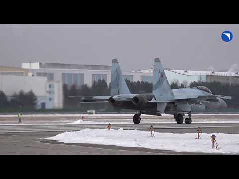Видео: ВКС России получили еще четыре истребителя Су-35С постройки КнААЗ
