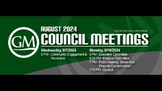 Golf Manor Community Engagement & Recreation Commission Meeting - August 7, 2024 @ 6 PM