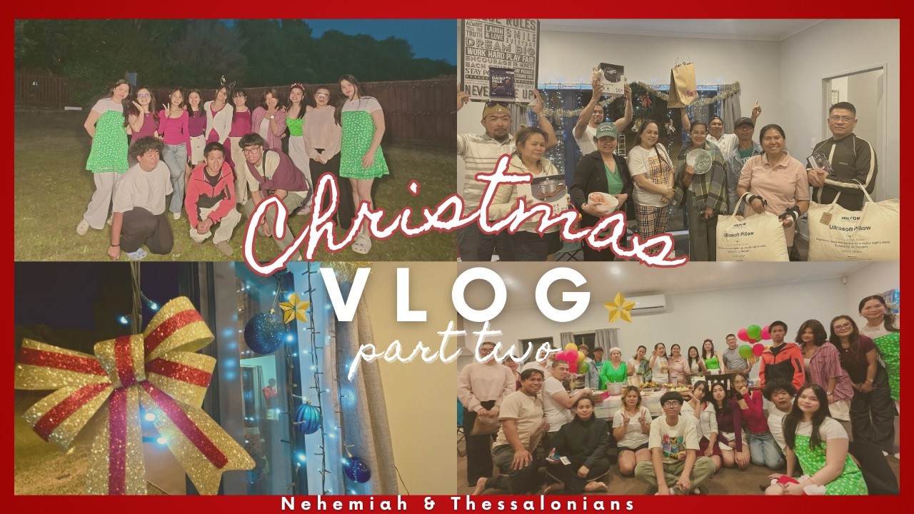 Christmas Vlog pt. 2 | Nehemiah & Thessalonians CG | games • exchange gifts •  fellowship ‧₊˚