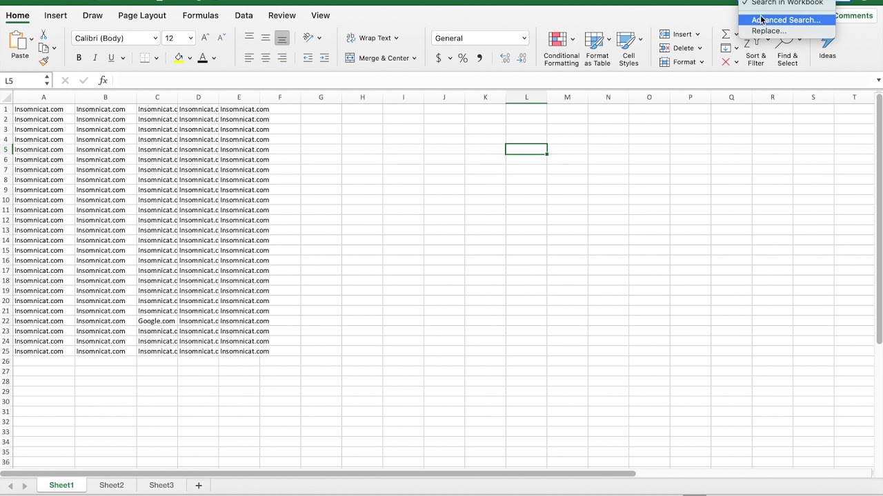 how-to-find-and-replace-on-multiple-worksheets-in-excel-youtube