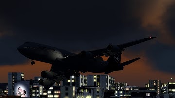 Prepar3D V4.5 PMDG 747-8 D-ABYA Lufthansa Landing Hong Kong KAI TAK international Airport IGS RW13