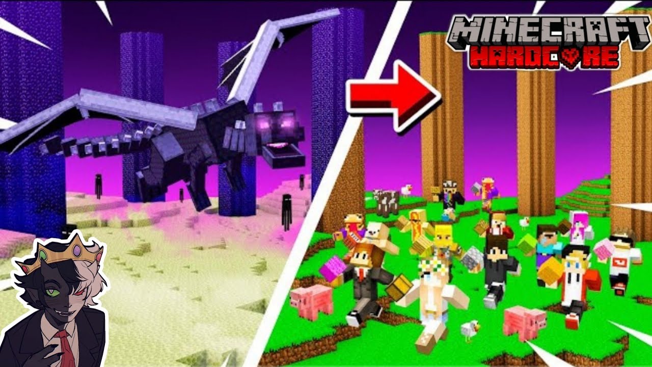 I transformed the end dimension into overworld in minecraft hardcore ...