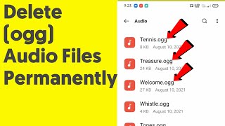 How to Delete Ogg Audio files Permanently in Android