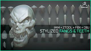 Stylized fang and teeth brush for Zbrush - Marketplace