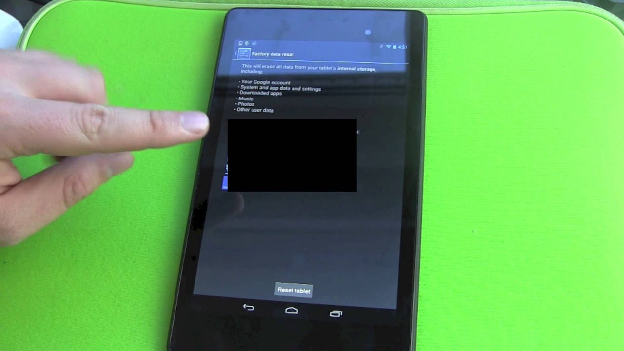 How to reset your Android Tablet Google Nexus 7 YouTube