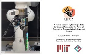 ICRA 2023 - A Tactile-enabled Hybrid Rigid-Soft Continuum Manipulator for Forceful Enveloping Grasps