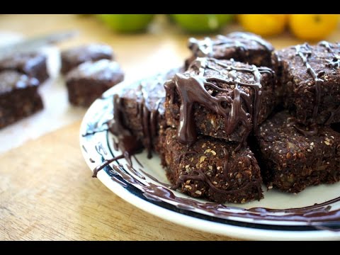 100% No Bake Superfood Brownies - Healthy Raw Recipe