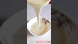 صوص الشيكولاتة الأبيض وبديل الحليب المكثف فى الخلاط easy white  chocolate sauce in the mixer