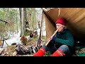 A Winter Trek 1700's Style | BUSH CRAFT| WILDERNESS SURVIVAL |PIONEER LIFE | WINTER CAMPING