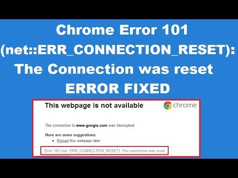 err_connection_reset google chrome fix