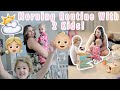 MORNING ROUTINE WITH 2 KIDS! | Young Mom | WINTER 2021