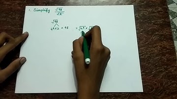 class9 mathematics solution about simplify square root 98/square root 2(ncert chapter,2- polynomial)