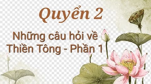 Quyển 2, Những câu hỏi về Thiền Tông, P1 - Soạn giả Nguyễn Nhân - Thiền Tông Việt Nam