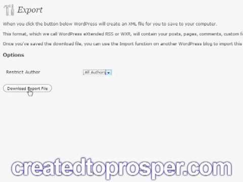 Wordpress Tools - Import, Export and Upgrade Wordpress