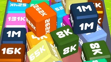 Merge Cube 2048 3D - ASMR Gameplay (Cubes Math, Level Up NumberBlocks Jelly Balls) Inka Kubes